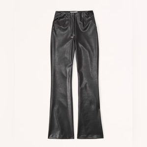 A&F Vegan Leather slim flare pant